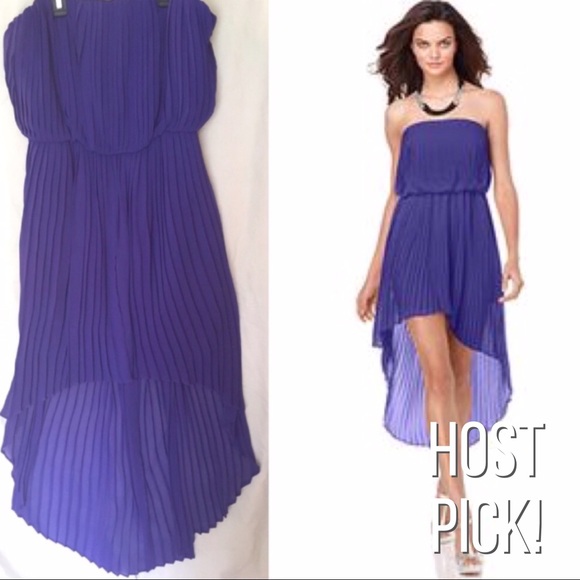 BCBGeneration high-low pleated, strapless dress XS - Picture 3 of 7