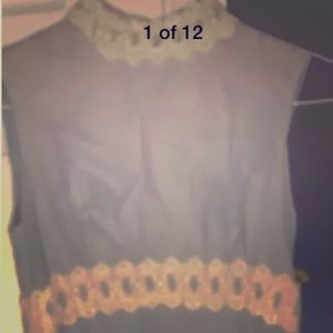 1960’s Powder Blue High Neck Gown Vintage