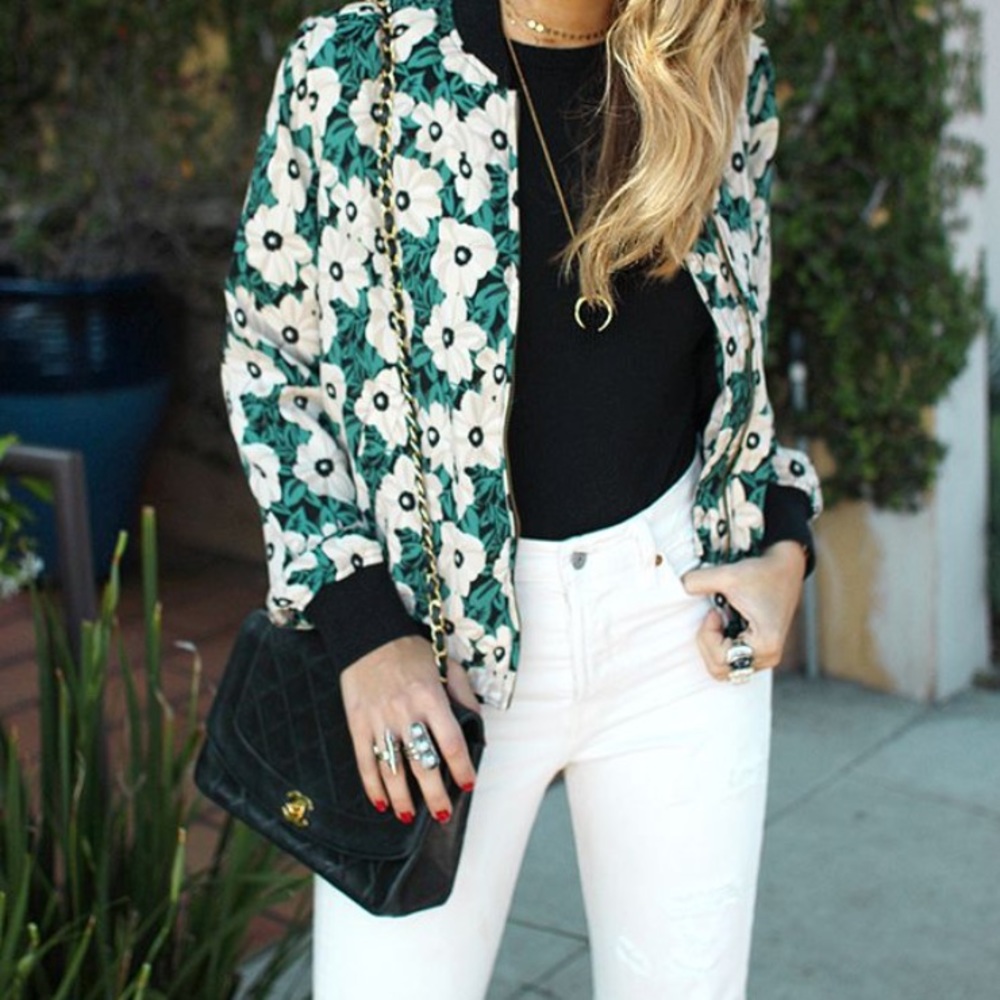 Who What Wear floral bomber jacket