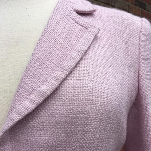 🦋SOLD ON VESTIARE🦋 Lafayette148 Notched Collar 2 Button Pockets Tweed - Picture 5 of 8