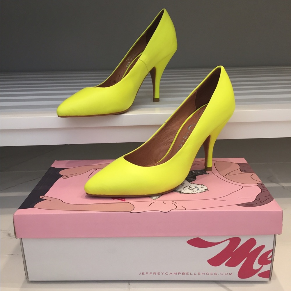 Jeffrey Campbell Neon Yellow Pumps