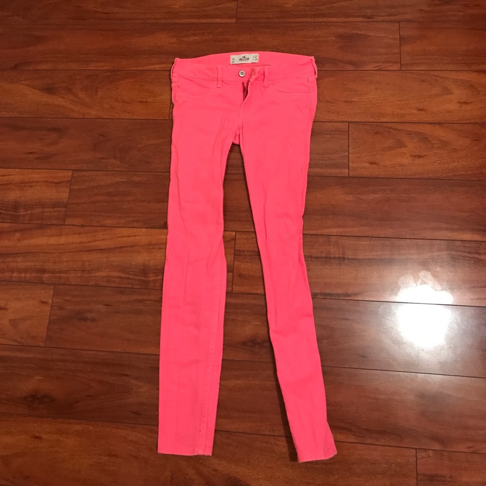 Hollister hot pink skinny jeans