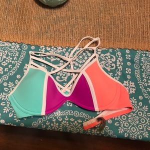 PINK strappy swim top