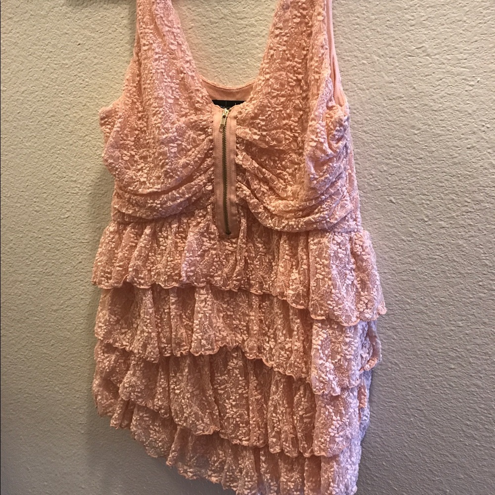 Victoria secret moda international pink lace top
