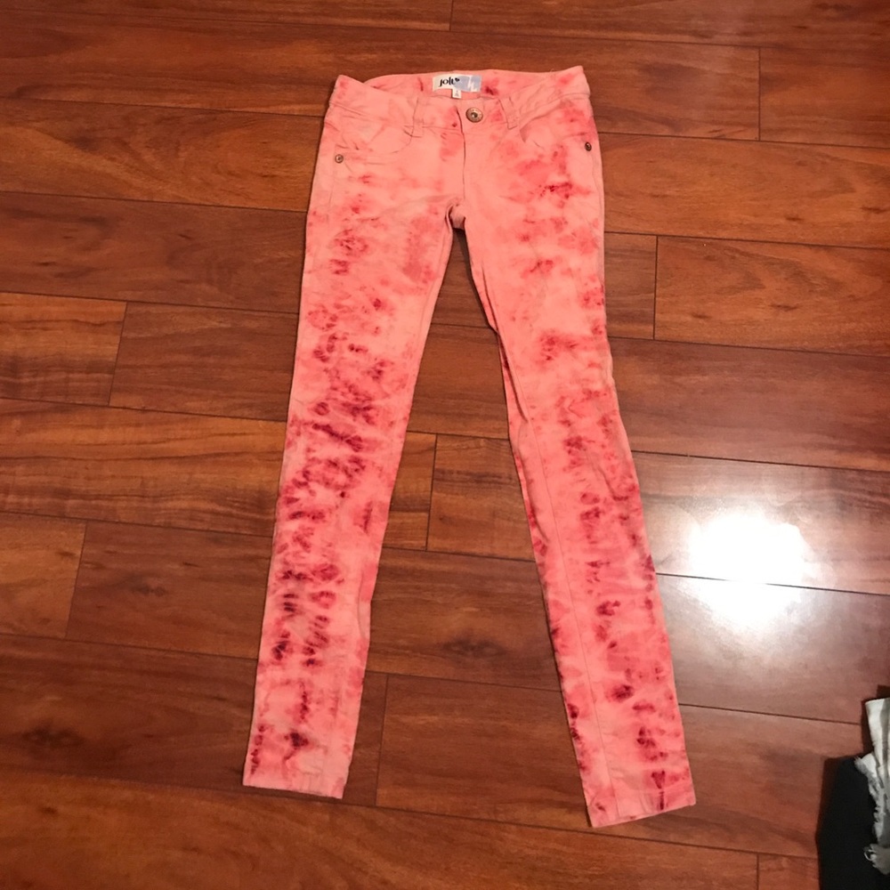 Pink tie dye Jolt skinny jeans from Nordstroms