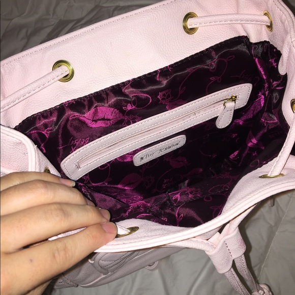 Betsey Johnson Light pink Quilted Backpack!