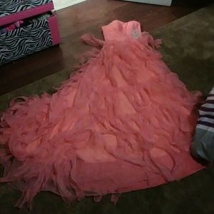 Beautiful coral prom dress