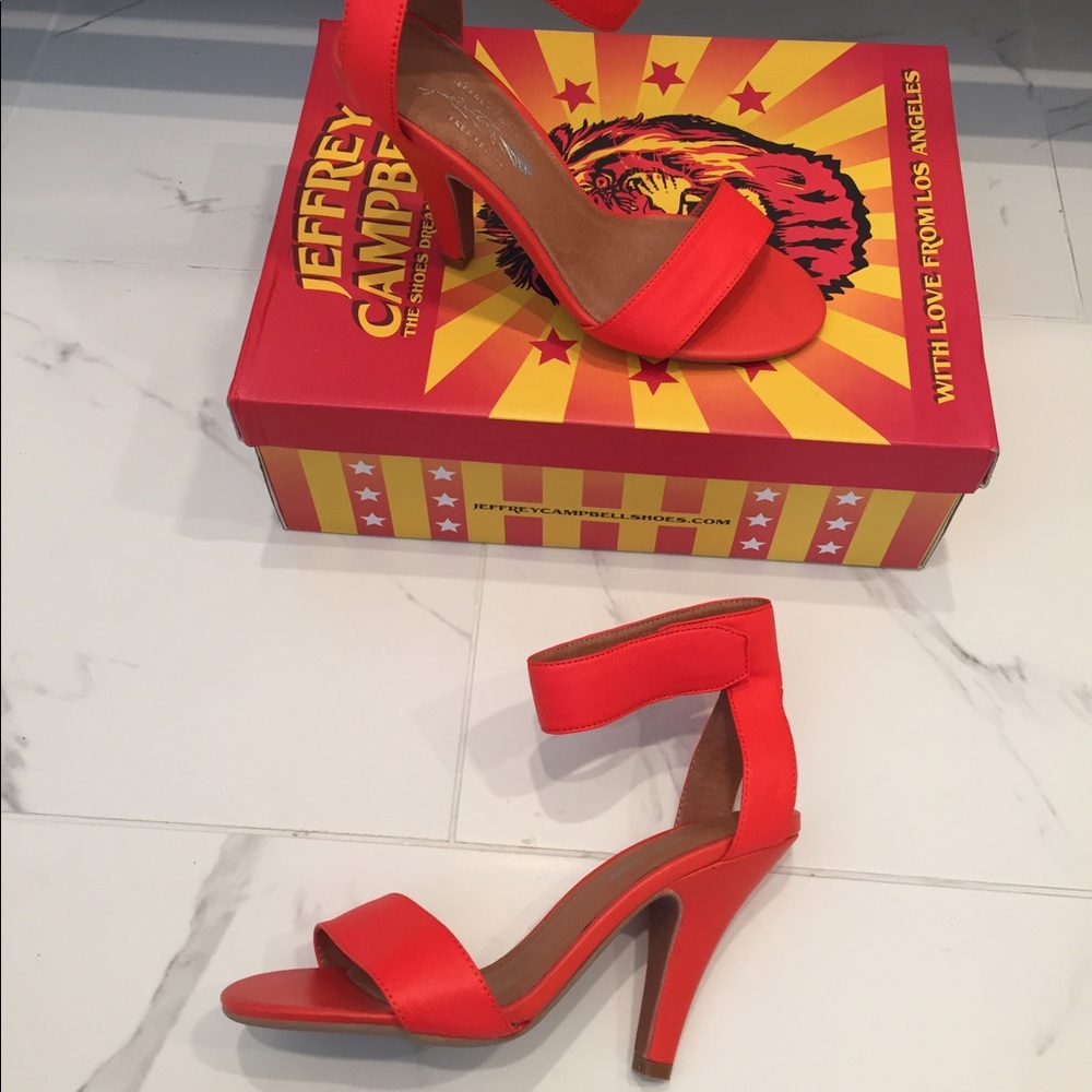 Jeffrey Campbell Neon Orange Pump Heels