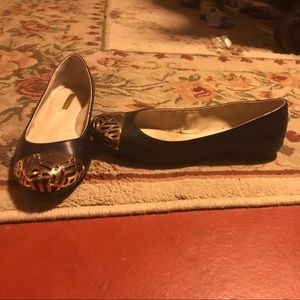 BCBG black flats with gold design size 7.5