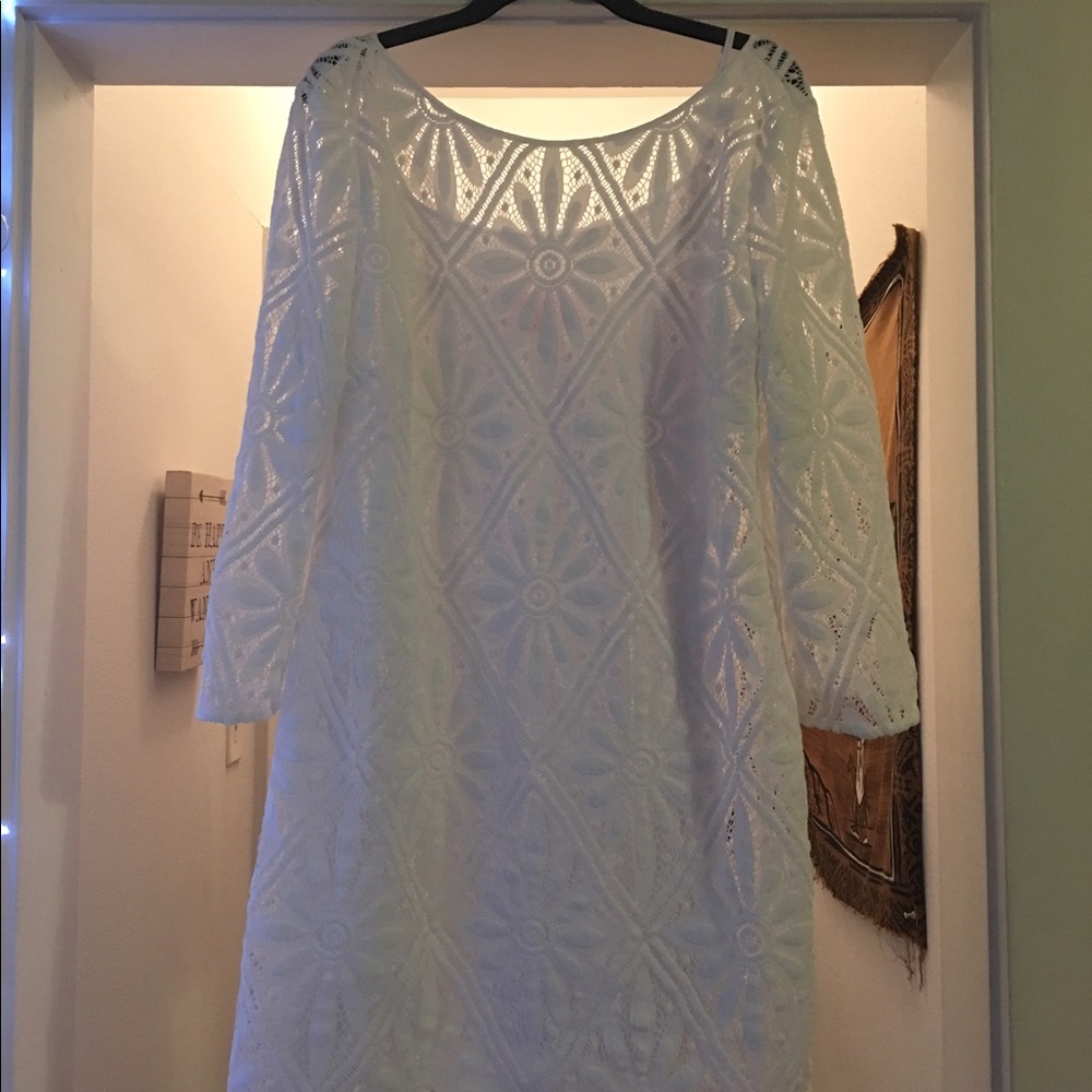 Lilly Pulitzer Topanga Lace Tunic Dress White XL