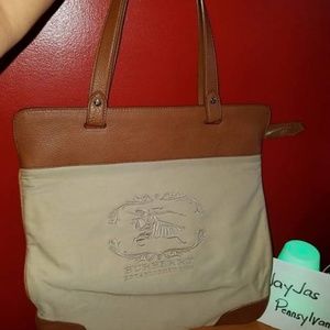 Authentic Burberry Tote Canvas Bag