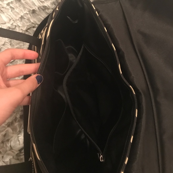 Coach brown zebra print leather/fabric handbag!! - Picture 5 of 8