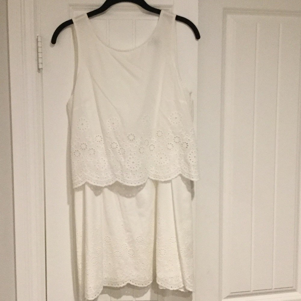 White eyelet dress
