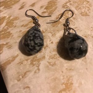 Speckled stone earrings