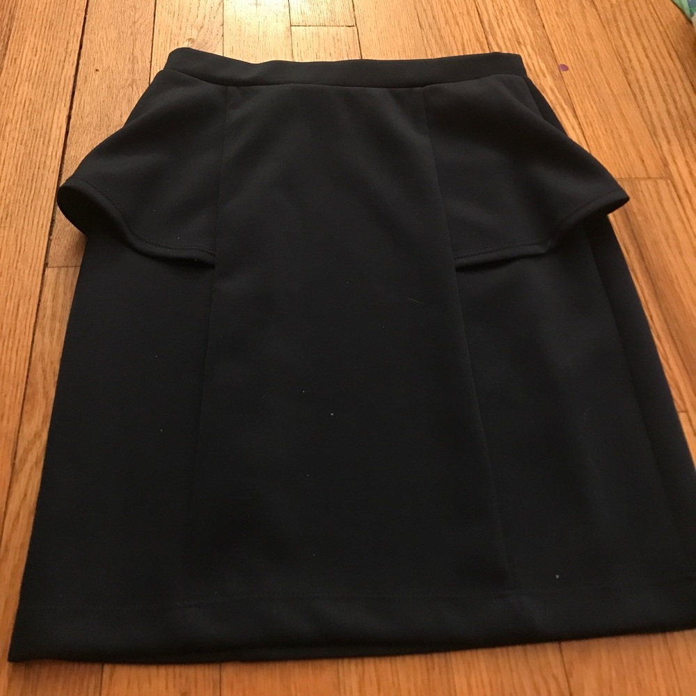 Blue peplum skirt