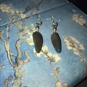 Dark gray mix Stone earrings