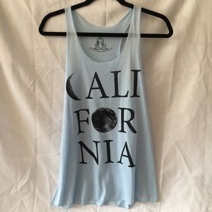 Blue California tank top