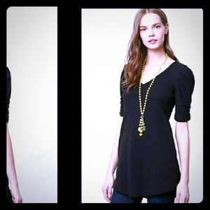 Anthropologie deletta gaelle black tunic