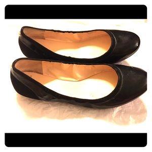 Cole Haan black leather & suede ballet flats