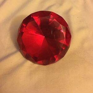 Beautiful big red diamond paperweight