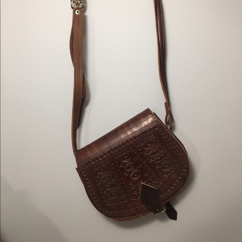 Real leather cross body bag from Prague