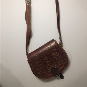 Real leather cross body bag from Prague