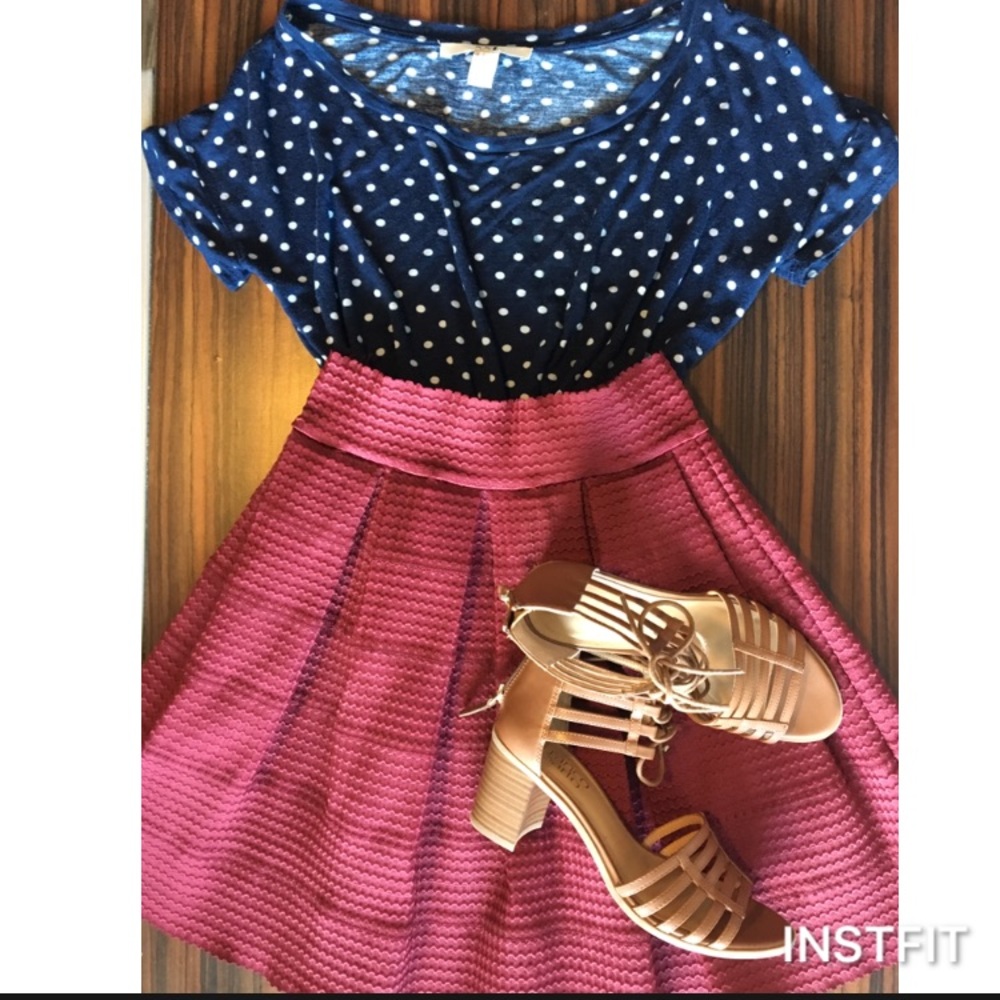 ~SALE~ Navy polka dot crop top