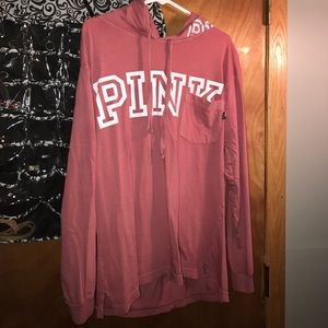 PINK oversized tunic sweatshirt