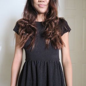 Black Dress with V Shaped Back Opening