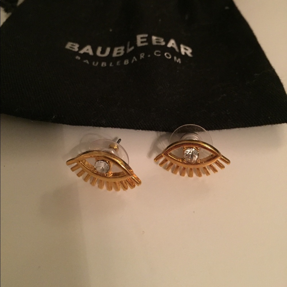 Bauble Bar evil eye studs