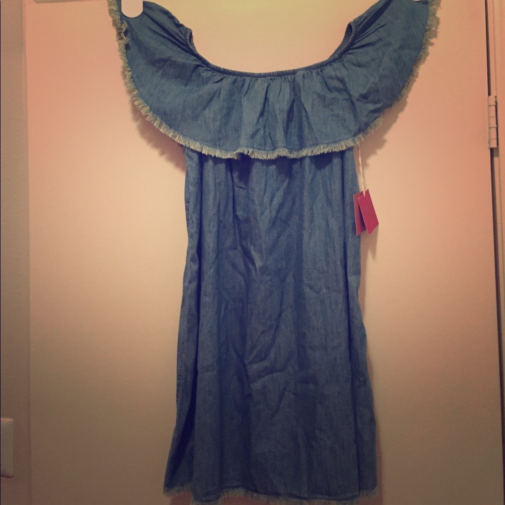 Light Indigo off the shoulder dress