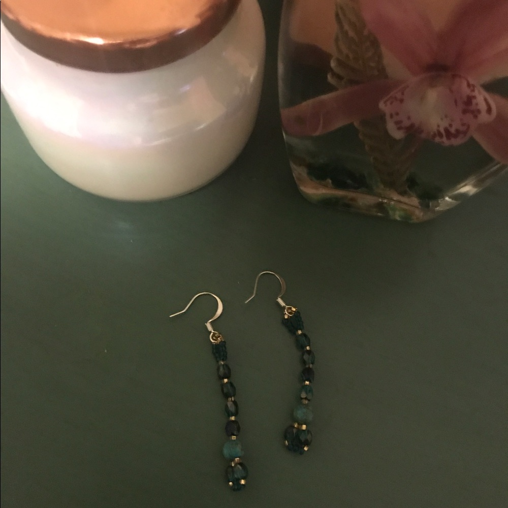 Blue dangly earrings