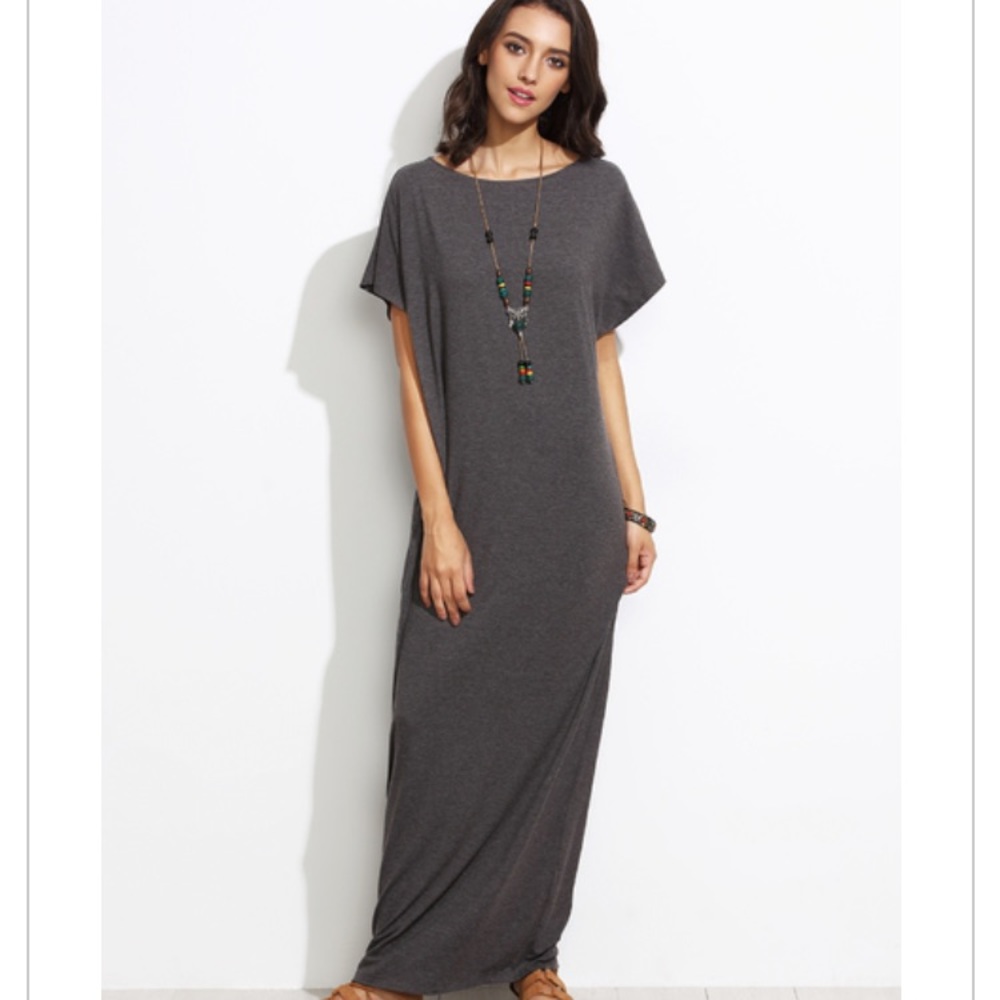 Grey batwing dress