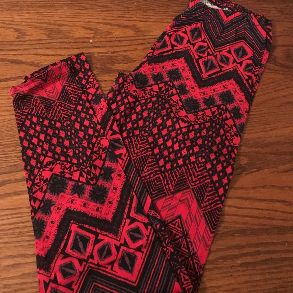 Red and Black Leggings