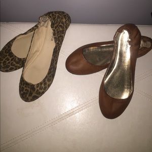 Leopard and brown flats