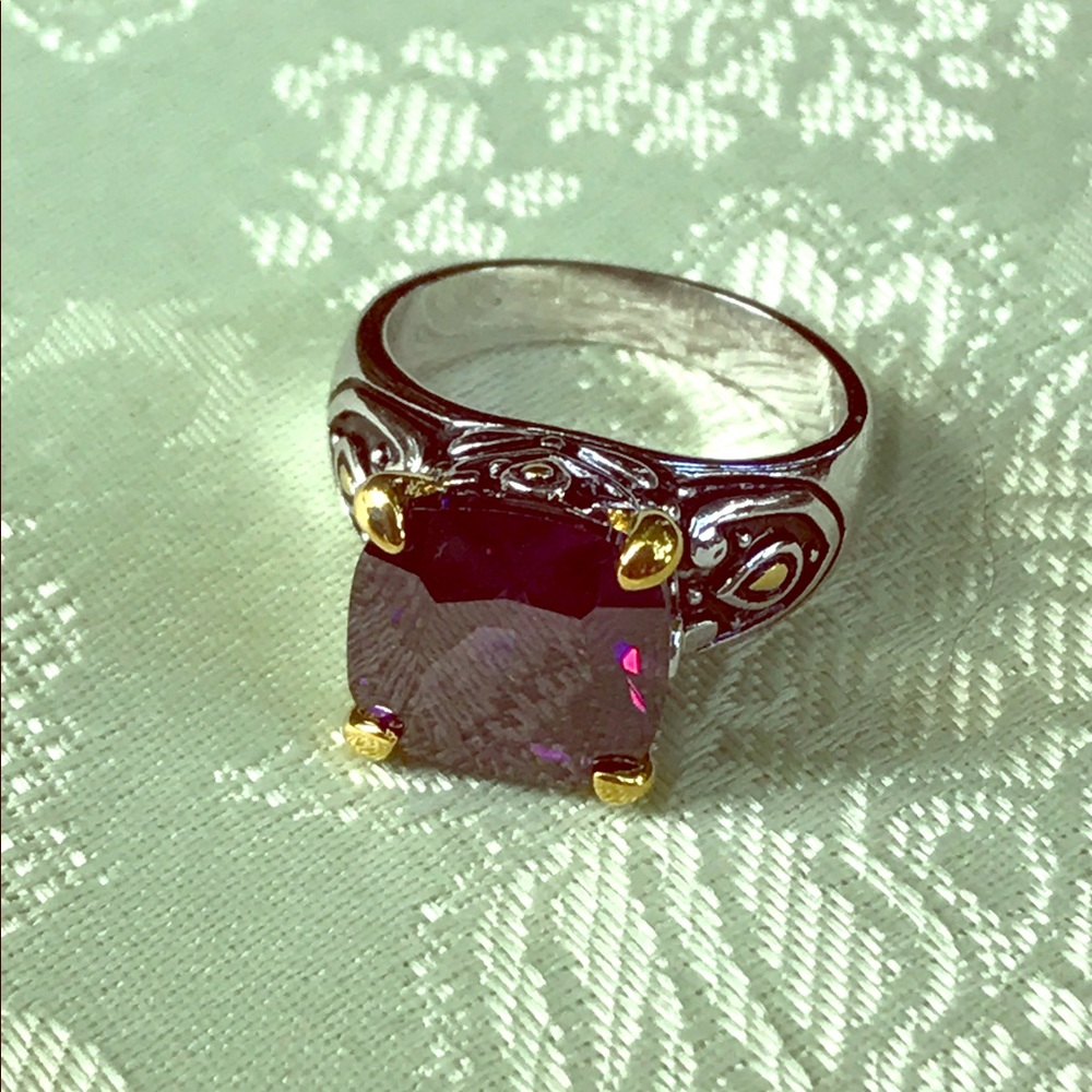 Amethyst inspired Victorian style ring