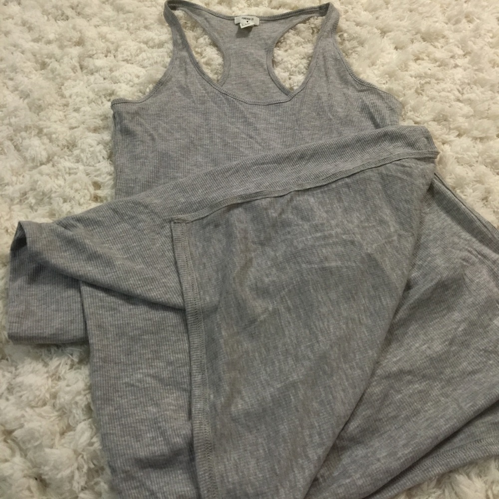 Grey maxi tank dress