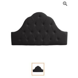 black velvet headboard