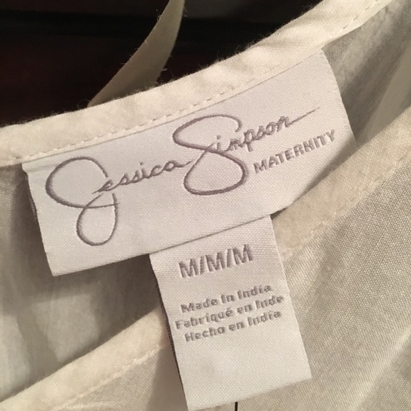 Jessica Simpson white peasant maternity blouse - Picture 4 of 7