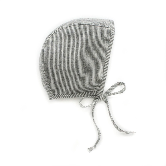 Briar Handmade natural stripe bonnet 3-6 months - Picture 1 of 2