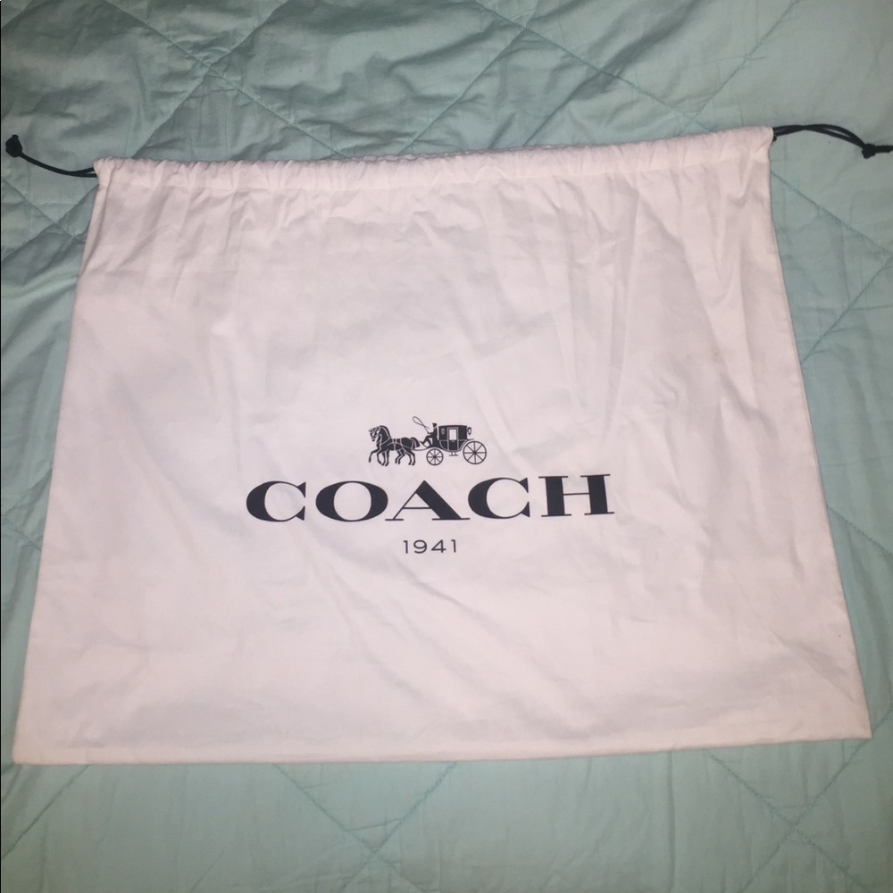 Large White Coach dust bag