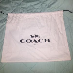 Large White Coach dust bag