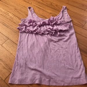 Lavender ruffle tank