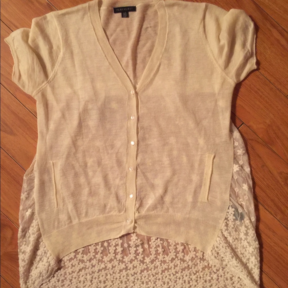 🕊Sheer ~ Lace Cardigan~ size Large