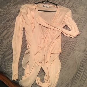 Light pink high low lightweight sweater