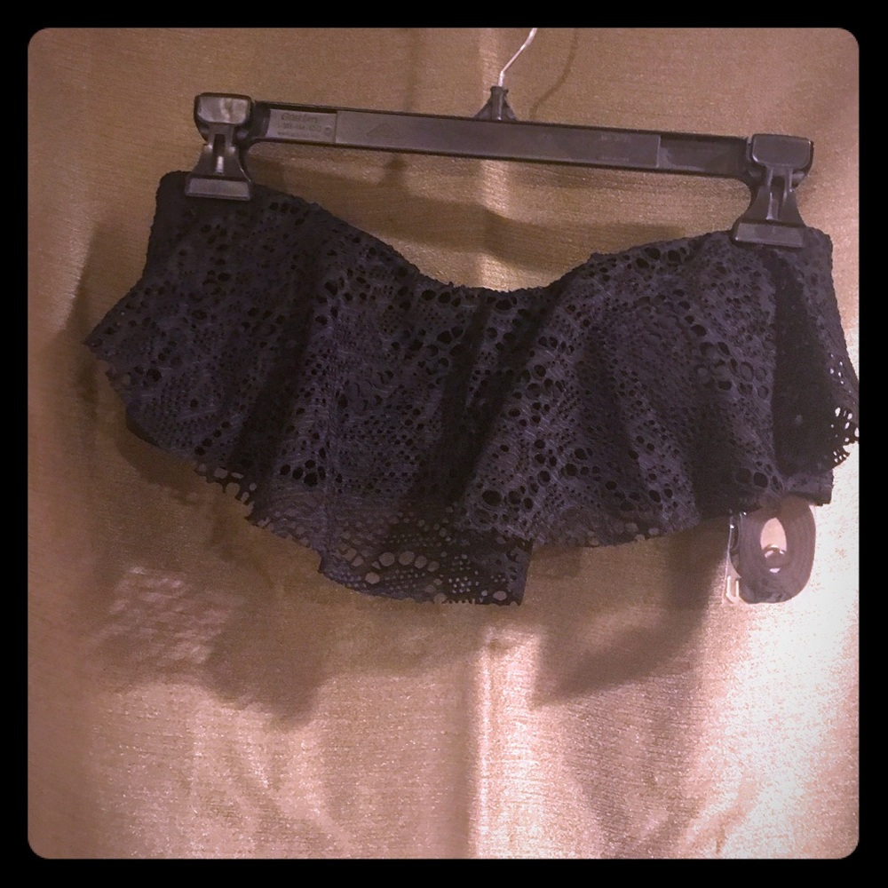 Black lace bikini top