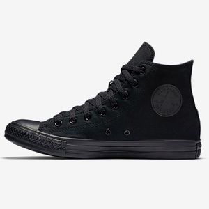 CONVERSE Chuck Taylors High Top All Black 3 Youth