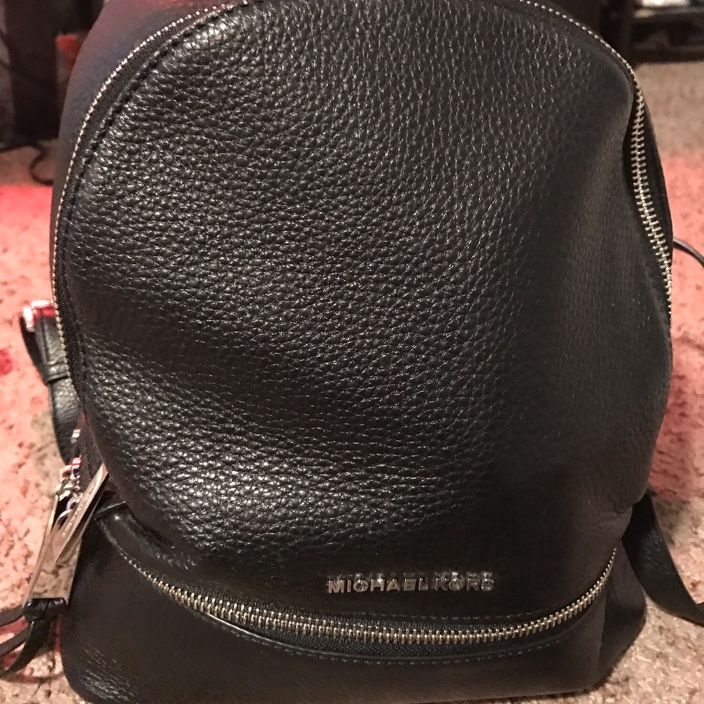 Real Michael Kors medium black backpack purse