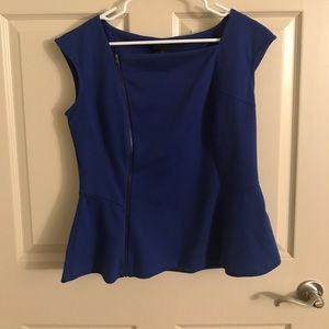 Royal Blue Peplum Blouse