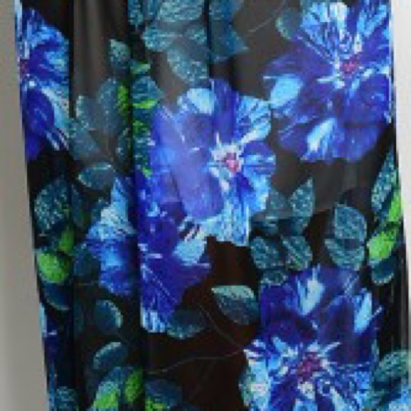 Gorgeous Royal Blue Floral Dress - Picture 3 of 4